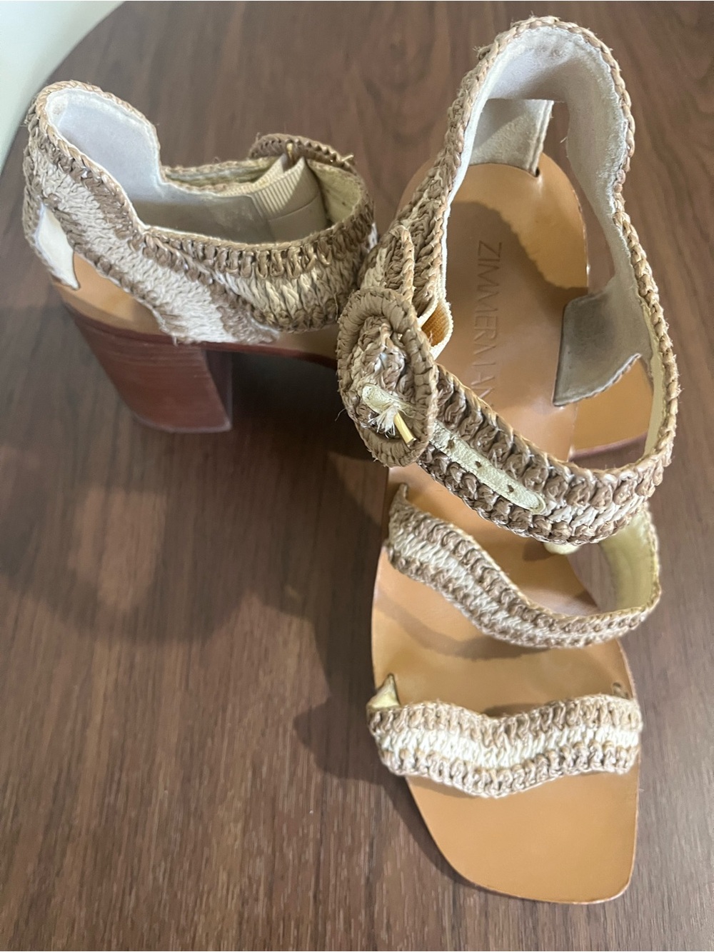 Zimmermann Cream Braided Espadrille Sandals